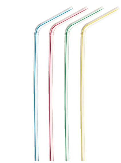 Slámky flexibilní pruhované 21 cm, průměr 5 mm, 1000 ks - Papir.cz - potřeby pro restaurace, hotely, kavárny