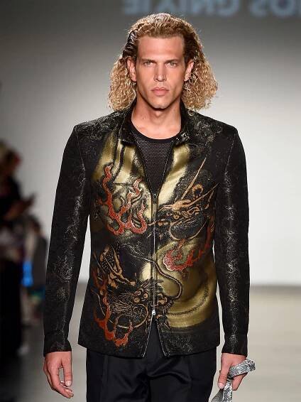 HIROMI ASAI, Gold Twins Dragon Silk Jacket
