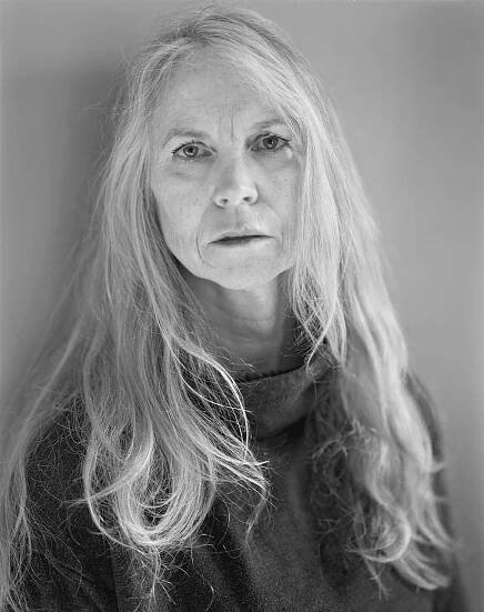 A blackandwhite photograph of Andrea Skinner by Andrea Modica.