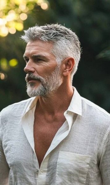 Pin by Becca Shane-Davis on Badge reels in 2025 | Short haircuts for older men, Older mens hairstyles, Older men haircuts