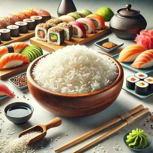 Ideální rýže pro Sushi Nakato 1 kg - prémiová rýže Váha výrobku včetně jednotkového obalu 1 kg