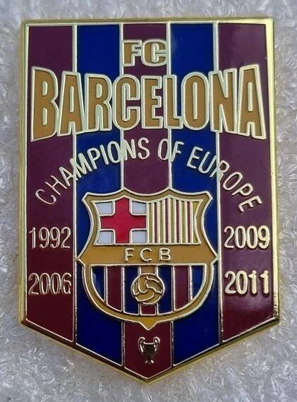 FC BARCELONA - CHAMPIONS OF EUROPE, fotbal, ŠPANĚLSKO - Odznaky, nášivky a medaile