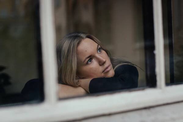   Portrait of actress Johanna Hedberg. Portfolio shot.  