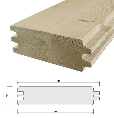 Palubka podlahová smrk 40x146x4000 mm A/B - E-shop Dřevěné stavby BK s.r.o.