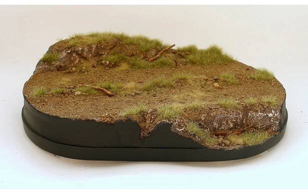 polní cesta - ovál (barva) - Diorama-hm