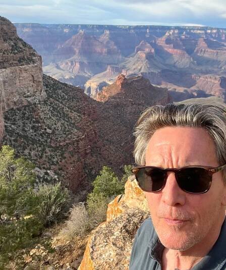 Selfie of a man at the Grand Canyon.