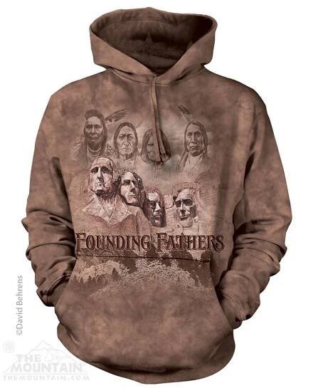 Blůza mikina 3D potisk s kapucí - The Founders, slavní lidé - The Mountain