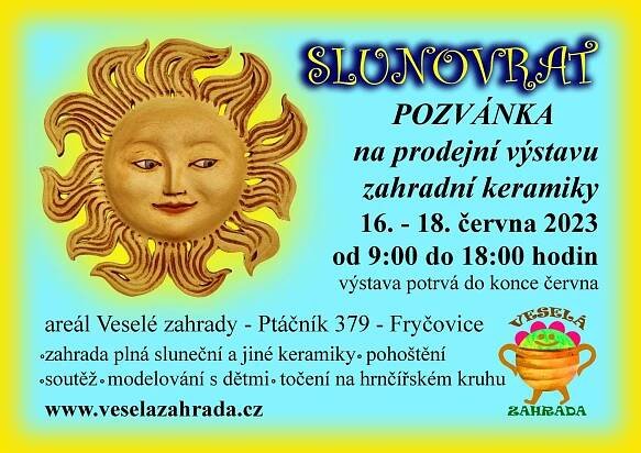 Pozvánka na prodejní výstavu zahradní keramiky SLUNOVRAT ~ Svaz květinářů a floristů ČR