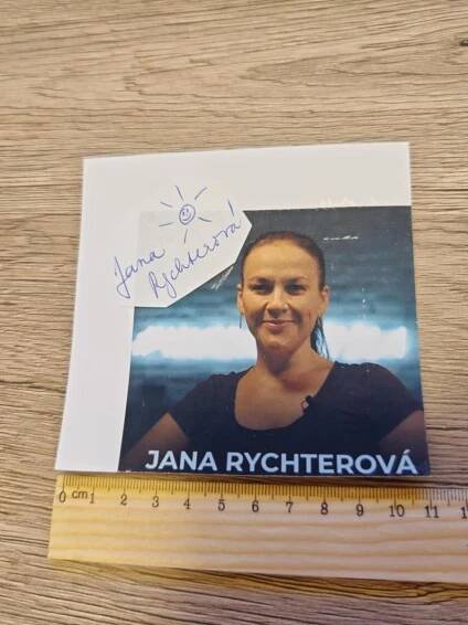 Jana Rychterová Písničkářka ORIGINÁL FOTO S AUTOGRAMEM - Ostatní sběratelské předměty