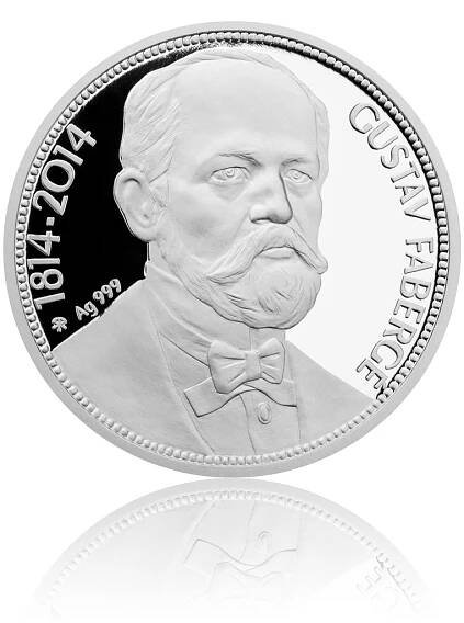 2014 - Stříbrná mince Gustav Fabergé
