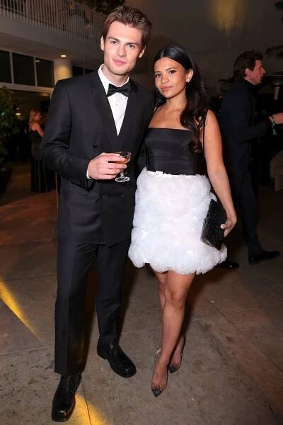 Nikki Rodriguez (R) and guest at the 2024 Billboard Golden Globes After Party held at the Beverly Hilton Hotel on January 7, 2024