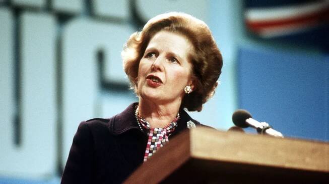 Margaret Thatcher gave her Tory conference speech hours after an attempt on her life in Brighton. Pic: PA