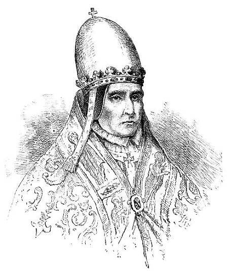 papež sylvester ii. - papež stock ilustrace
