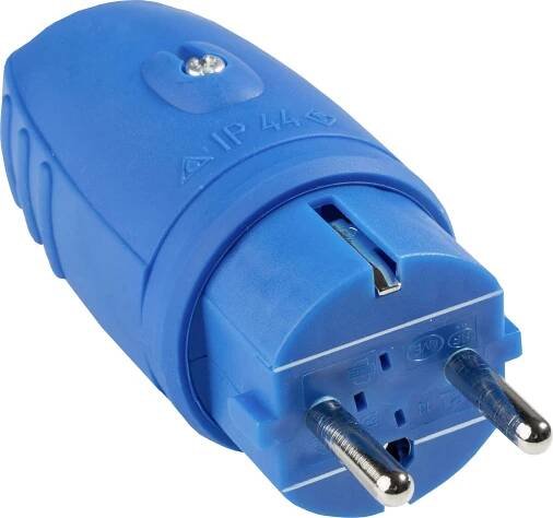 AS Schwabe 62401 zástrčka guma 230 V modrá IP44