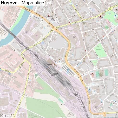 Husova - mapy | Kurzy.cz