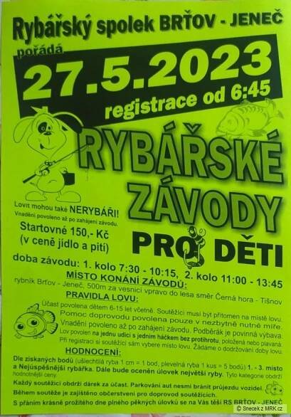Rybářské závody pro děti