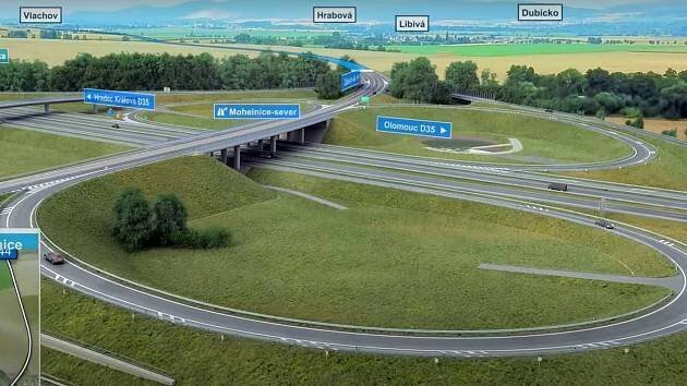 VIDEO: Příprava posledního úseku D35 do Mohelnice se pohnula. Takto má vypadat