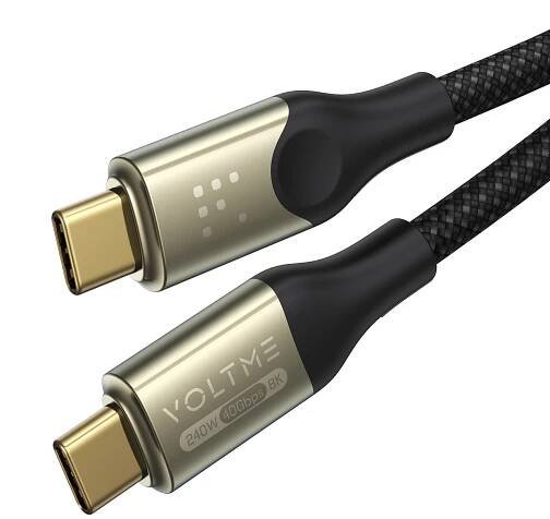 USB-C kabel Voltme Powerlink Utron 5A/240W 1.2m černý1.2m (black)