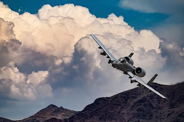 Strafing A-10 Thunderbolt Shreds Air Around It During Gunnery Competition
