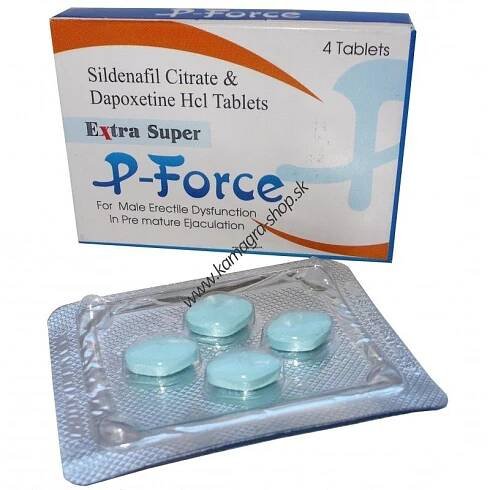 Extra Super P-Force 200mg (Sildenafil+Dapoxetine) : cena za 2 balenia