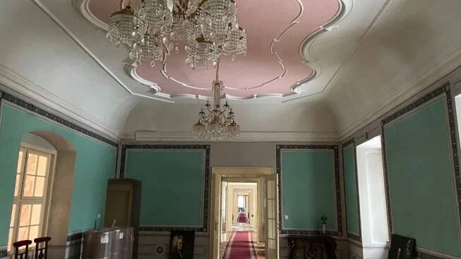 Enfiláda na zámku Štědrá - zřídka se vyskytující barokní architektonický prvek najdete třeba na zámku Valtice | foto: Jana Strejčková,  Český rozhlas