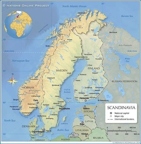 Map of Scandinavia