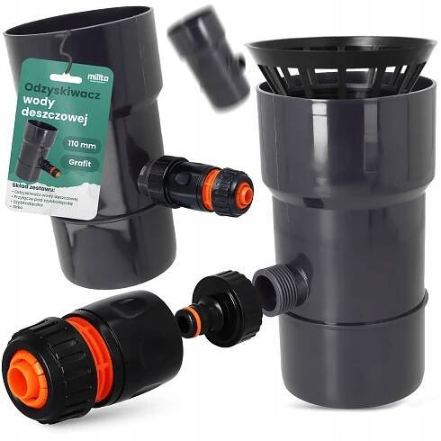 LAPAČ DEŠŤOVÉ VODY 110 MM SBĚRAČ DEŠŤOVÉ VODY REKUPERÁTOR OKAPŮ GRAF X5