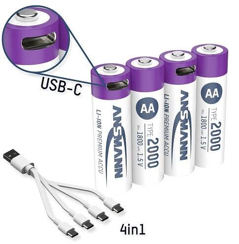 ANSMANN Mignon Li-Ion AA 4 ks