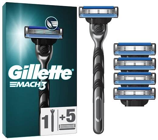 Gillette Mach3 Pánský Holicí Strojek, 1 Holicí Strojek Gillette S 3 Břity