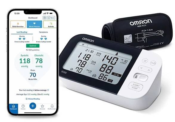 Tonometr OMRON M7 Intelli IT AFib pažní+síť.zdroj OMRON M7 Intelli IT Afib + Zdroj, set