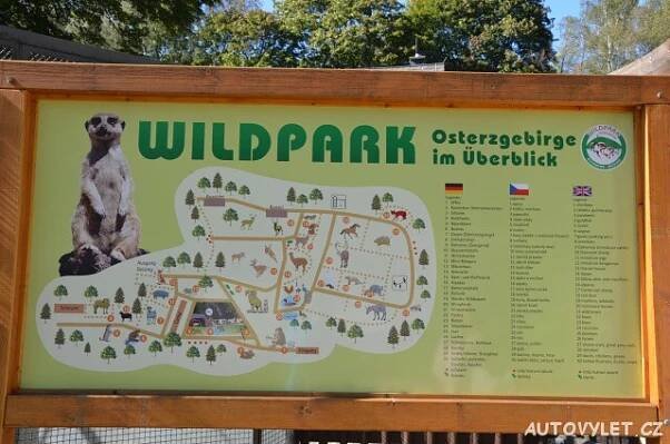 Mapa - Wildpark Osterzgebirge
