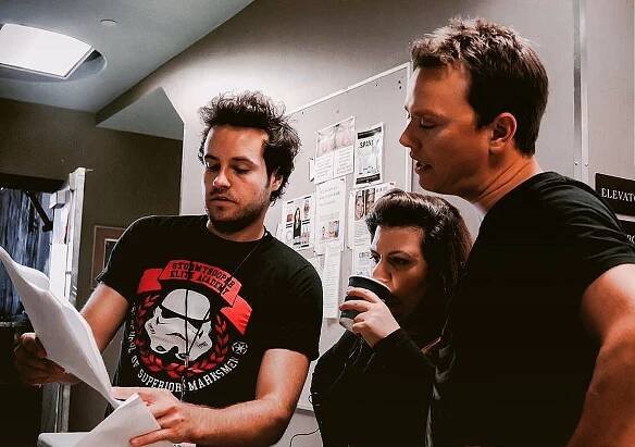 Brandon Ludwig directing Go for Gloria with Linda Aleksanyan and Trevor Boris