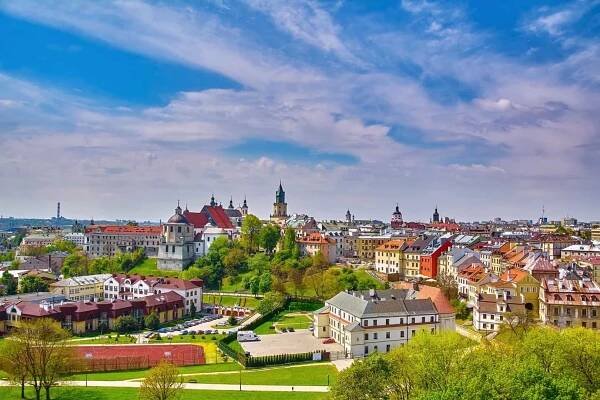 Pohled na Staré město Lublin, Polsko — Stock obrázek