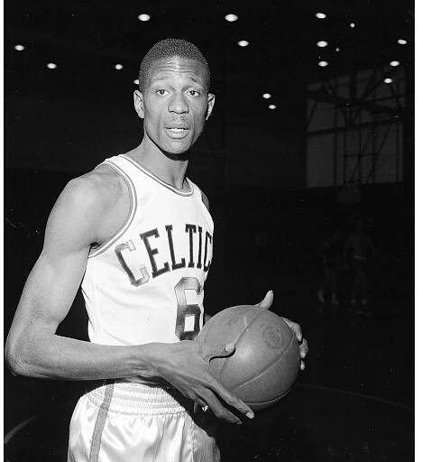 Young Bill Russell Boston Celtics Athlete Wallpaper