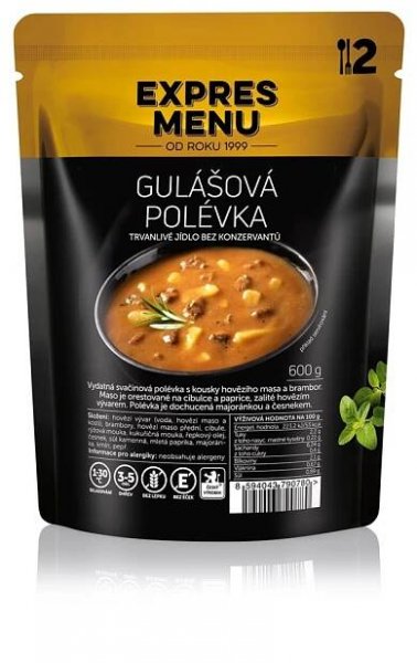 EXPRES MENU - GULÁŠOVÁ POLÉVKA 600G (2 PORCE) - bezlepkavosa.com