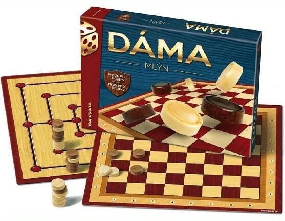 Dáma + mlýn společenská hra