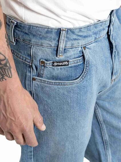 Pánské rifle Meatfly Justyn Reborn, Dirty Washed Denim