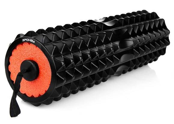Spokey MIX ROLL fitness masážní válec 3v1, černo-červený