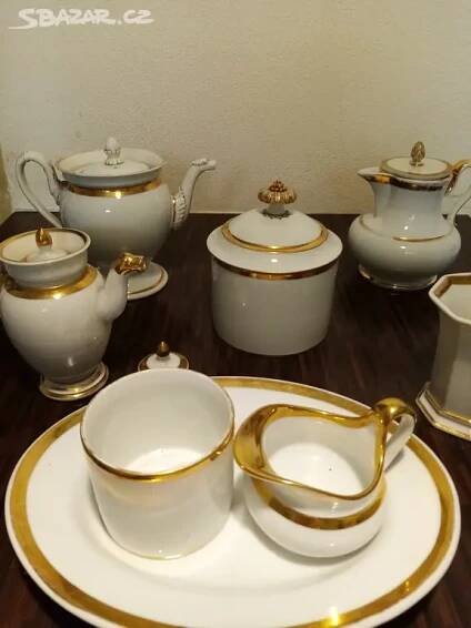 Míšeň Kávový servis 1800 - 1820 Míšeňský porcelán