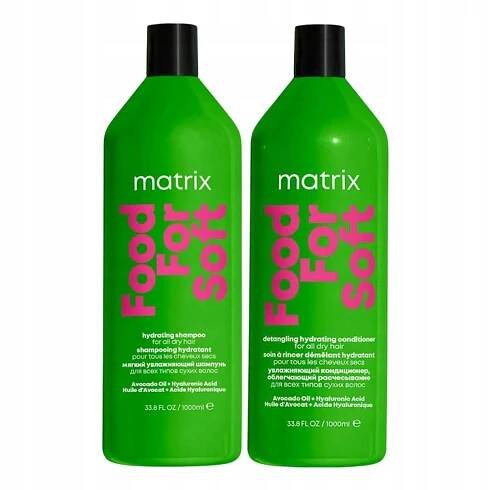 MATRIX Food For Soft Šampon a kondicionér pro suché vlasy 2x1l sada