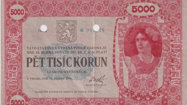 Aukční rekord v Česku. Pětitisícová bankovka se vydražila za 12 milionů korun