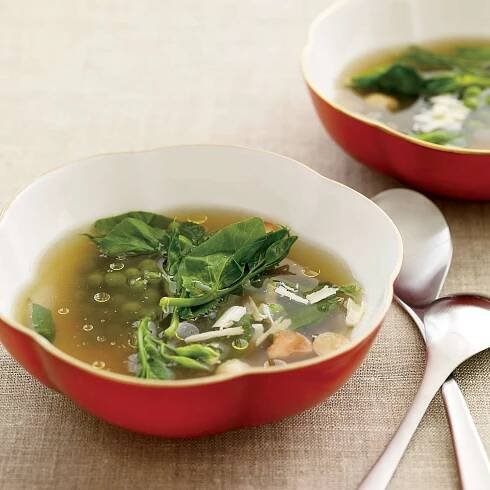 Pea Consommé with Mint
