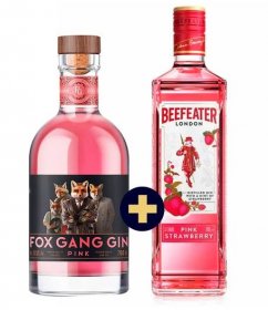 Beefeater Pink 0,7l 37,5% + Fox Gang Pink Gin 37,5% 0,7l set