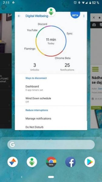 android 9 pie poslední aplikace