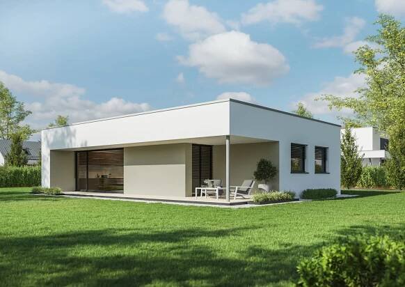 Dům 172 - Moderní bungalov, plochá střecha | DumOnline.cz 