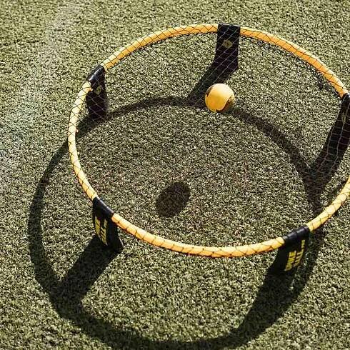 spikeball pro set in use