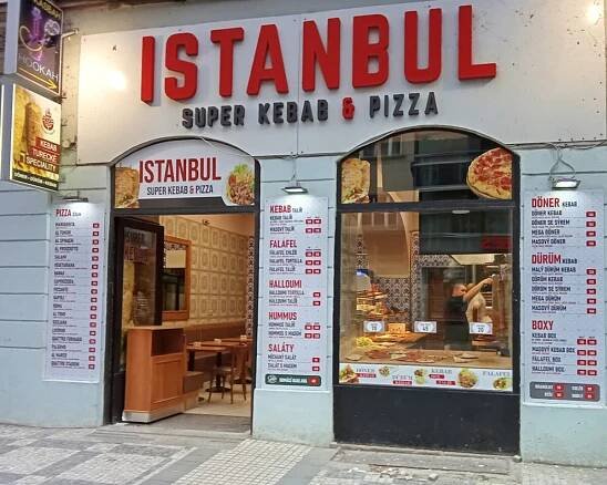 Polep výlohy – Instanbul kebab a pizza | Samolepící reklama