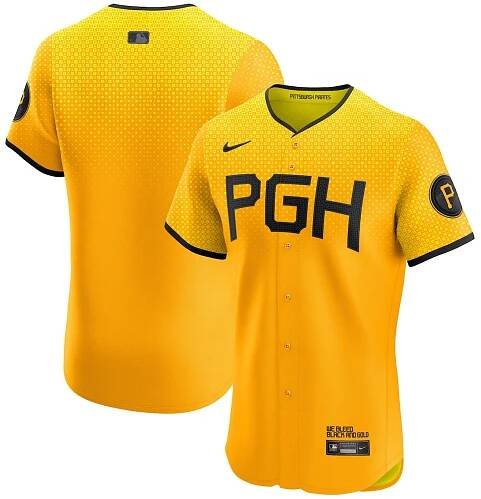 Men's Pittsburgh Pirates Nike Gold City Connect  Elite Jersey