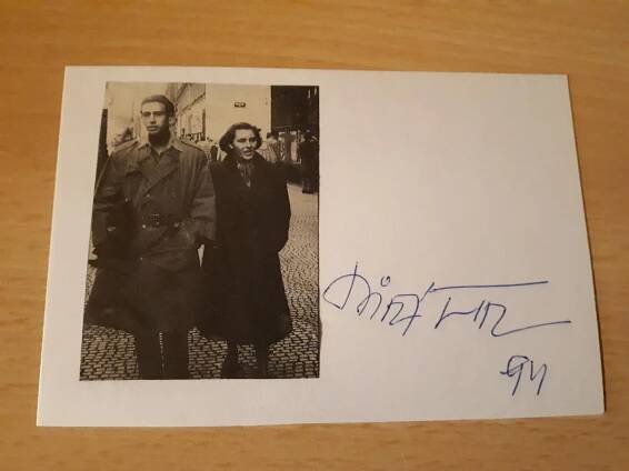Lír Jiří, herec, kartička s obrázkem a originál autogramem