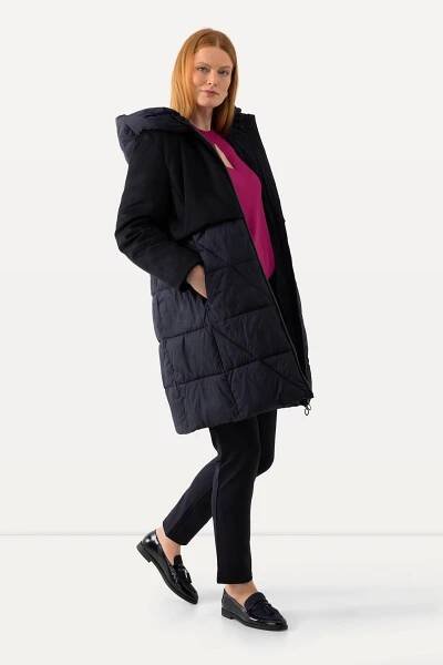 Bunda, mix materiálů, dvoucestný zip, kapuce